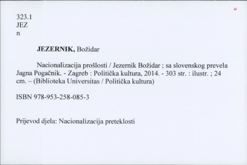 Nacionalizacija prošlosti / Božidar Jezernik
