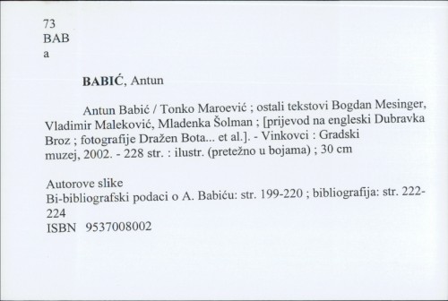 Antun Babić / Antun Babić