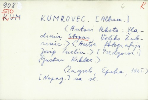 Kumrovec [album] / Vladimir Stopar
