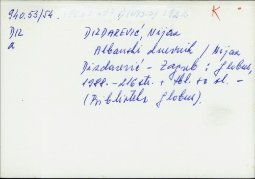 Albanski dnevnik / Nijaz Dizdarević