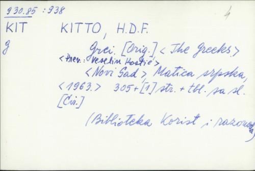 Grci / H. D. F. Kitto