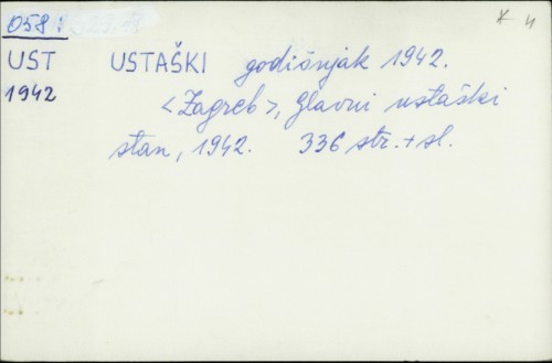 Ustaški godišnjak 1942. /