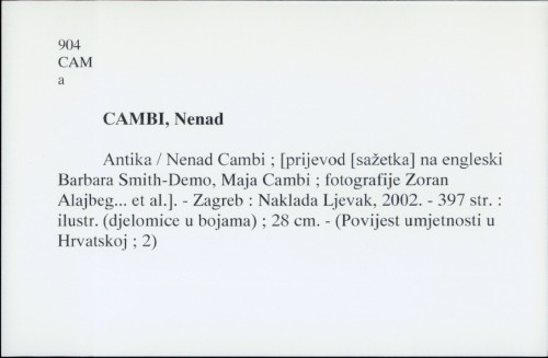 Antika / Nenad Cambi