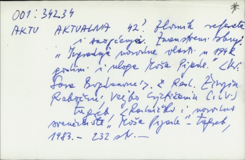 Aktualna '42 : zbornik referata i saopćenja / Znanstveni skup Izgradnja narodne vlasti u 1942. godini i uloga Moše Pijade