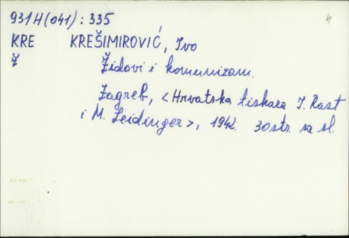 Židovi i komunizam / Ivo Krešimirović