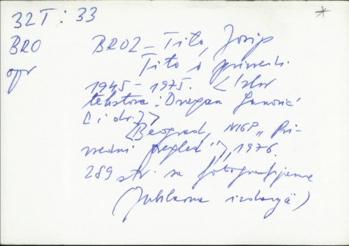 Tito o privredi 1945-1975. / Josip Broz Tito [izbor tekstova Dragan Ganović]