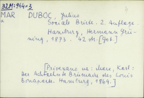 Sociale Briefe / Julius Duboc