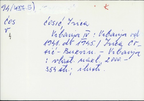 Vrbanja : Vrbanja od 1941. do 1945. / Ivica Ćosić