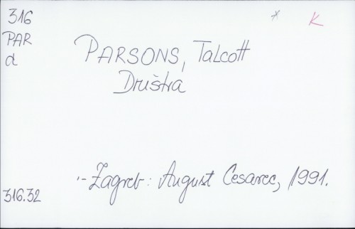 Društva / Talcott Parsons