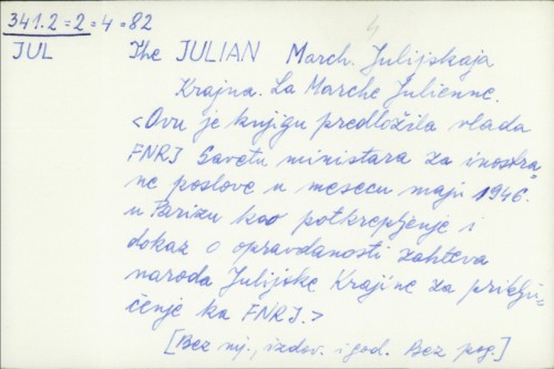 The Julian March : Julijskaja Krajna /