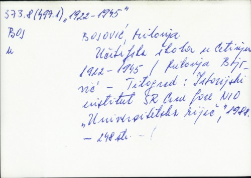 Učiteljska škola u Cetinju 1922-1945. / Milonja Bojović