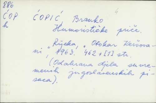 Humorističke priče / Branko Ćopić