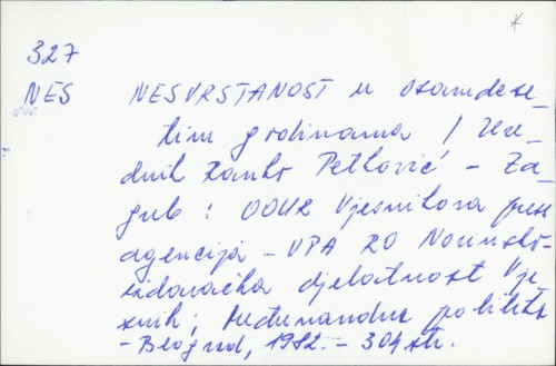 Nesvrstanost u osamdesetim godinama / urednik Ranko Petković.