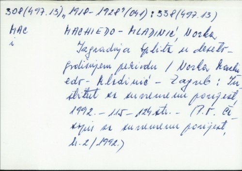 Izgradnja Splita u desetogodišnjem periodu (1918.-1928.) / Norka Machiedo-Mladinić.